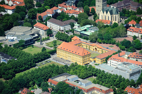 Grossdruck Luftbildaufnahme Schloss Osnabrueck