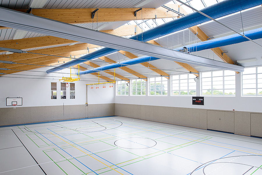 Architekturfaufnahme einer Sporthalle in Osnabrueck